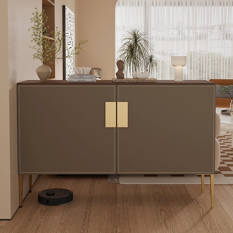 Household entrance cabinet foyer partition cabinet against the wall solid wood