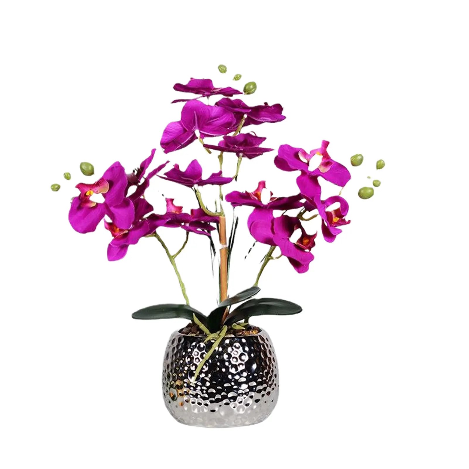 

Artificial Phalaenopsis Flowers Arrangement Artificial Orchid Bonsai Pot Fake Flowers Silk Orchid Flower for Table Centerpieces