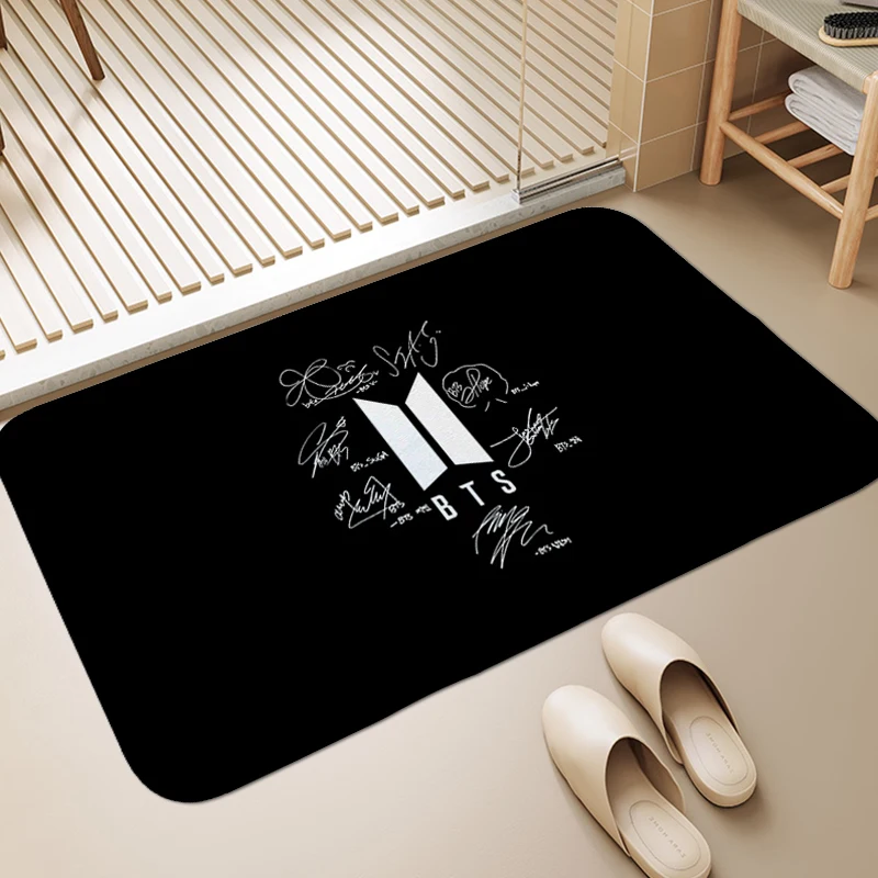 

Carpets for Living Room B-BTSs Funny Doormat Entrance Door Non-slip Rug Useful Things for Home Decorations Sleeping Room Rugs