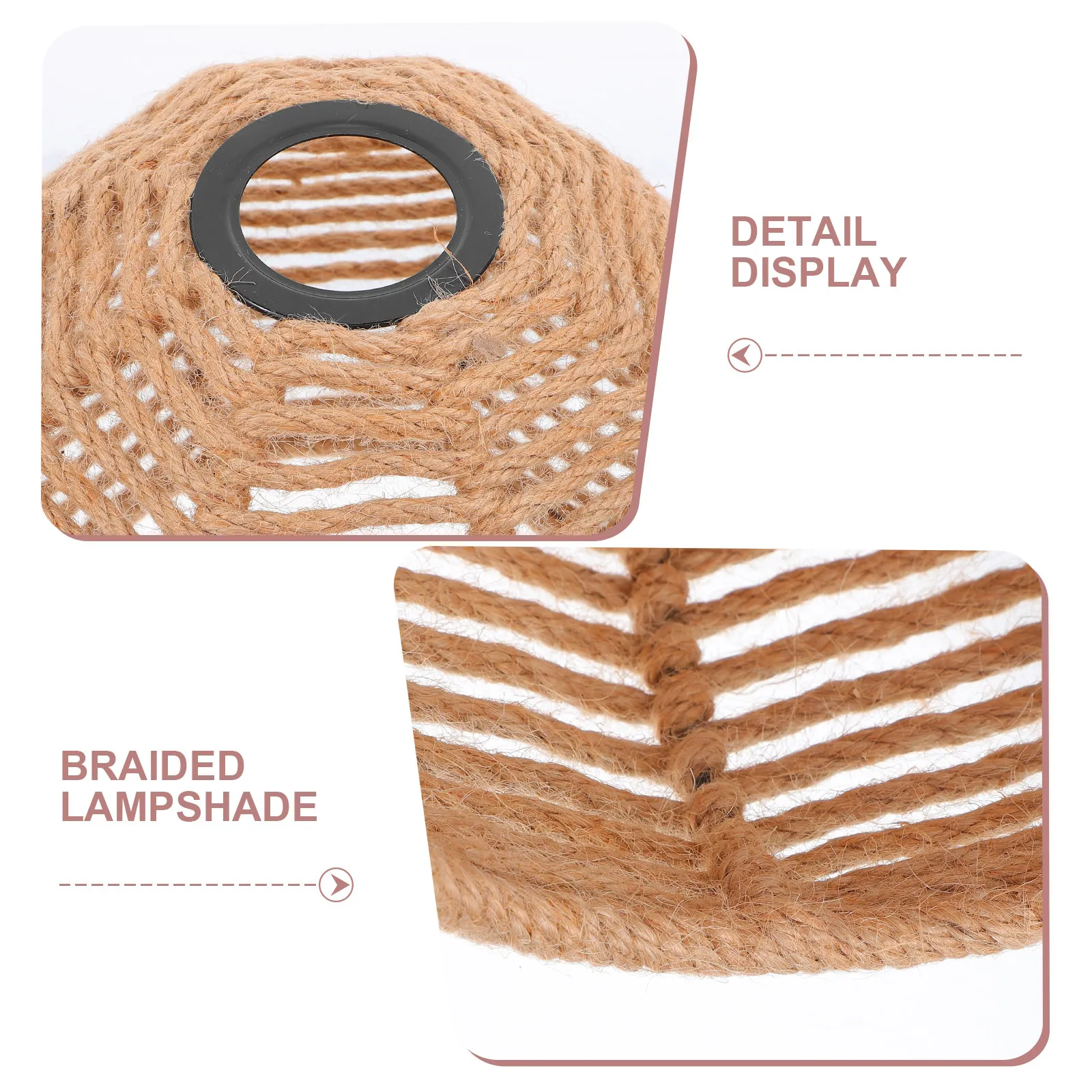 Handwoven Vintage Iron Rope Lampshade Rustic Ceiling Light Cover for Bedroom Living Room Kitchen Restaurant Small Lamp Shades