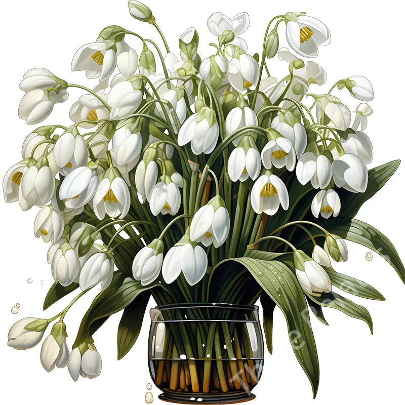 Three Ratels QCF288 Elegant white Yucca Gloriosa home decoration wall stickers furniture appliances scratch resistant stickers