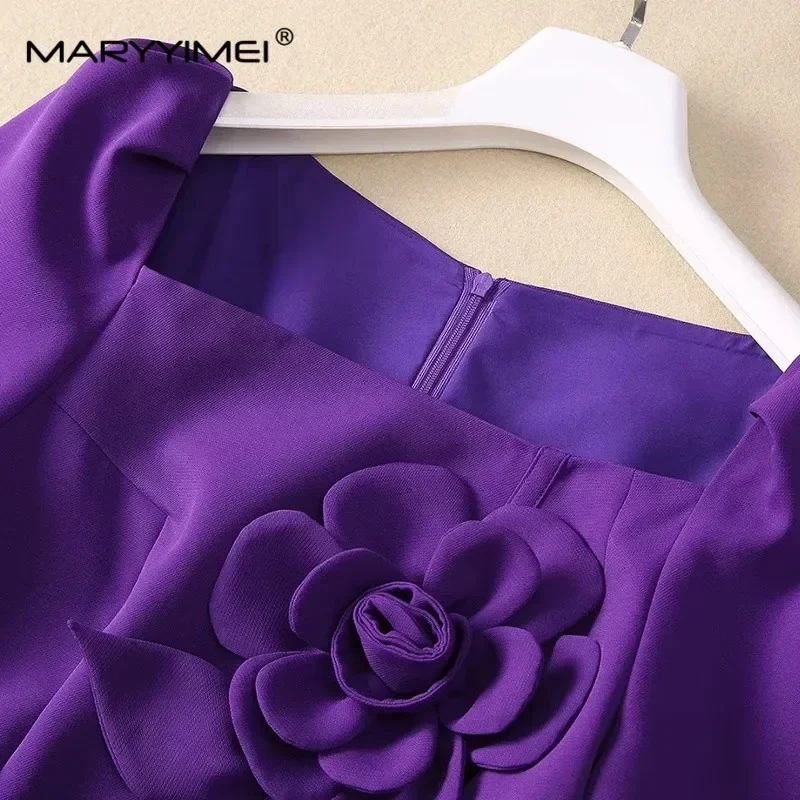 Gedivoen – robe crayon pour femmes, mode automne, col carré, manches courtes, avec des Appliques, jolie coupe cintrée, portefeuille aux hanches, robes de bal de soirée