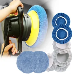 8Pcs Car Microfiber Polisher Pad 10 Inch Wash Buffer Waxing Sleeve Bonnet Polishing Hood for House Auto Cleaning Accessories