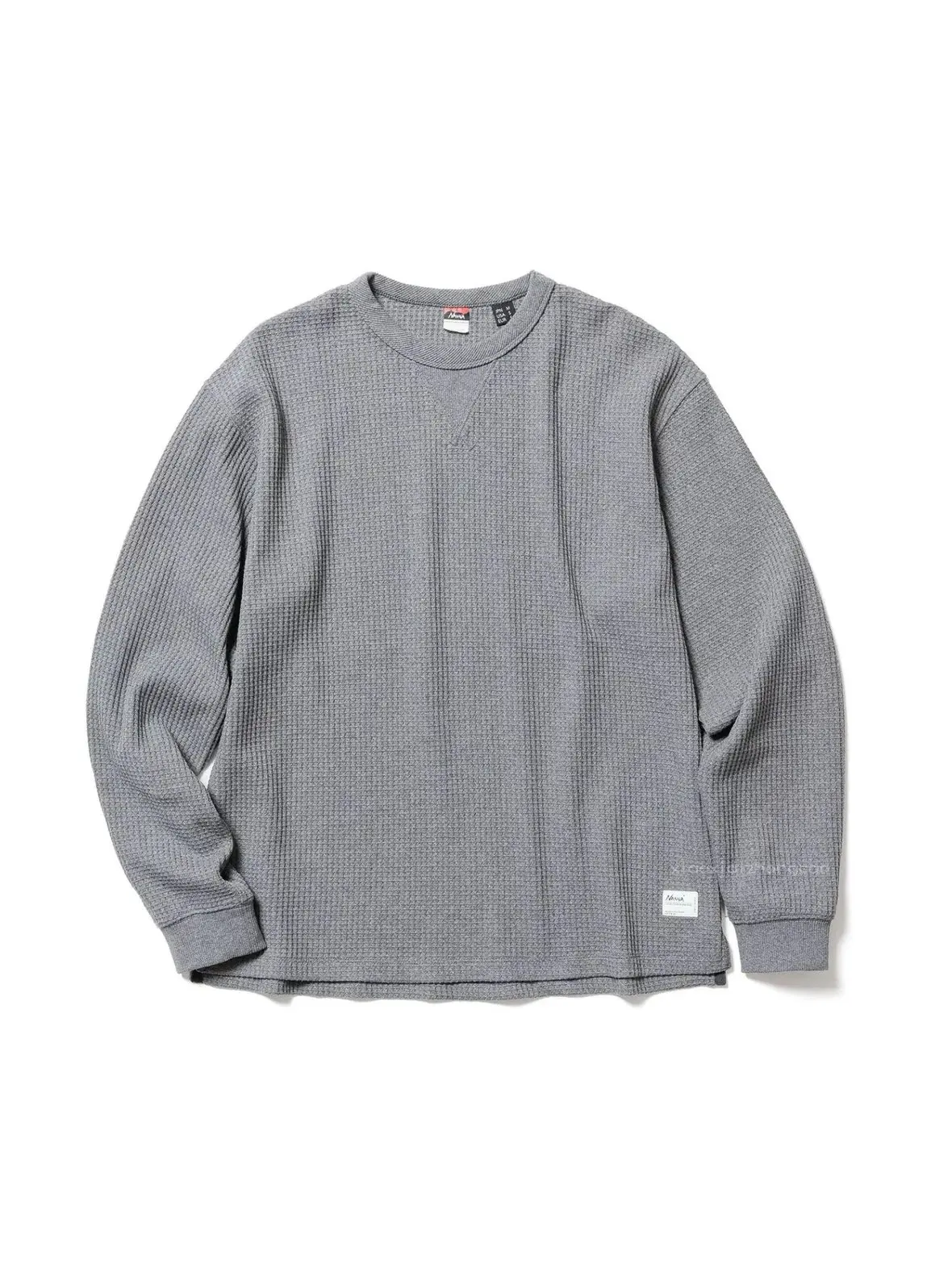 

NANG Casual Loose Long Sleeve Knitted T-Shirt with Inner Pocket Polyester Fiber Youth Fashionable Color Unisex Tee