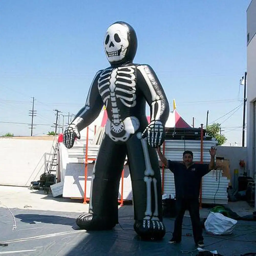 Halloween Decoration Inflatable Skeleton Blow Up Giant Outdoor Horror Skull For Yard Garden Lawn Use