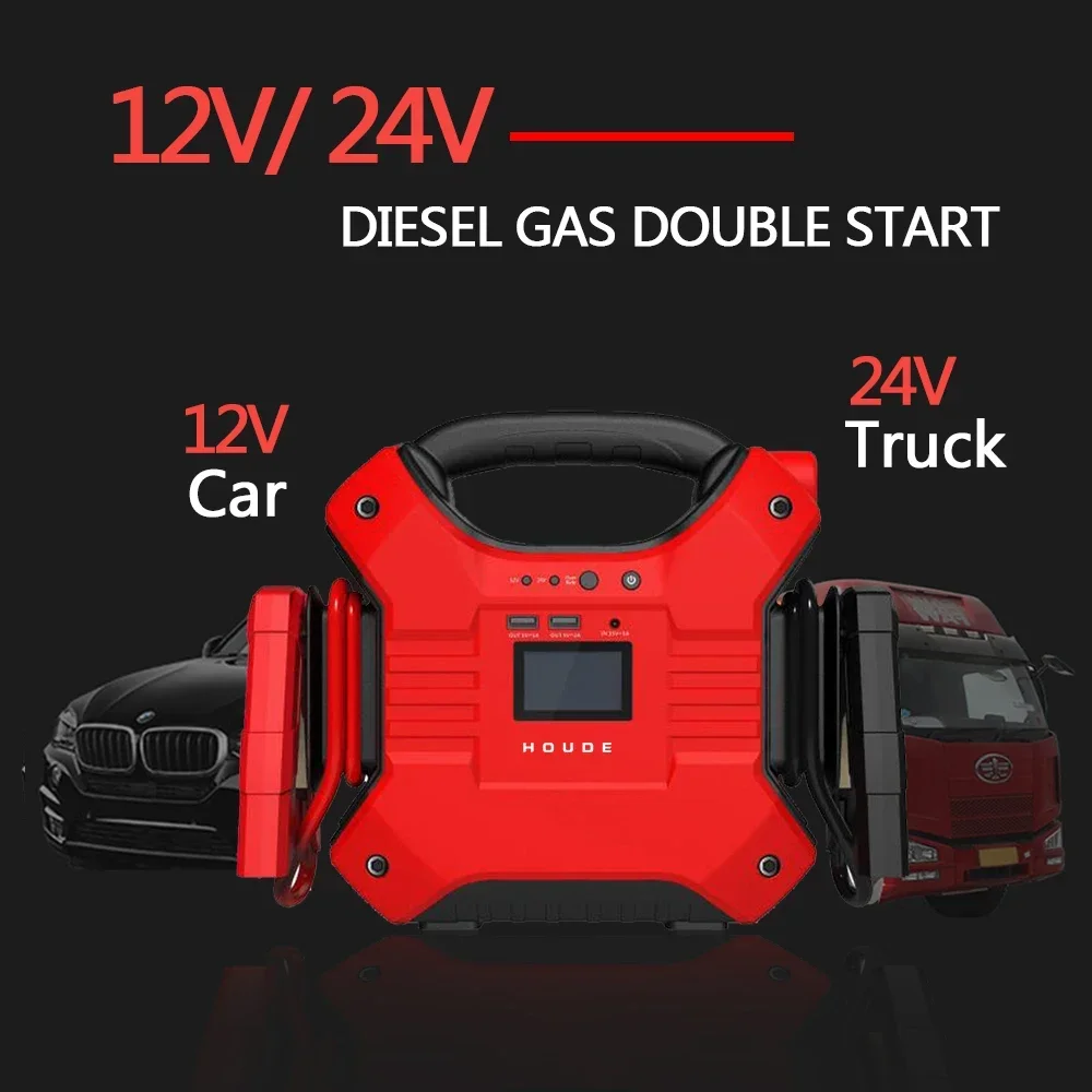 12V And 24V Car Jump Starter For Car Starter Battery Booster 35000mAh