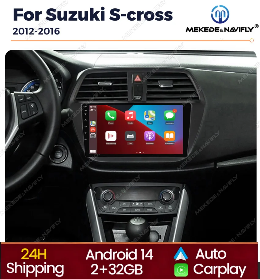 2 Din 9Inch Car Radio Stereo For Suzuki SX4 2 S-Cross 2012-2016 Intelligent Android System Auto Multimedia Player GPS Navigation