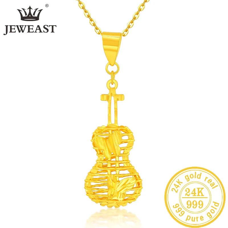 JLZB 24K Pure Gold Pendant Real AU 999 Solid Gold Charm  Beautiful  Trendy Classic Party Fine Jewelry Hot Sell New 2023