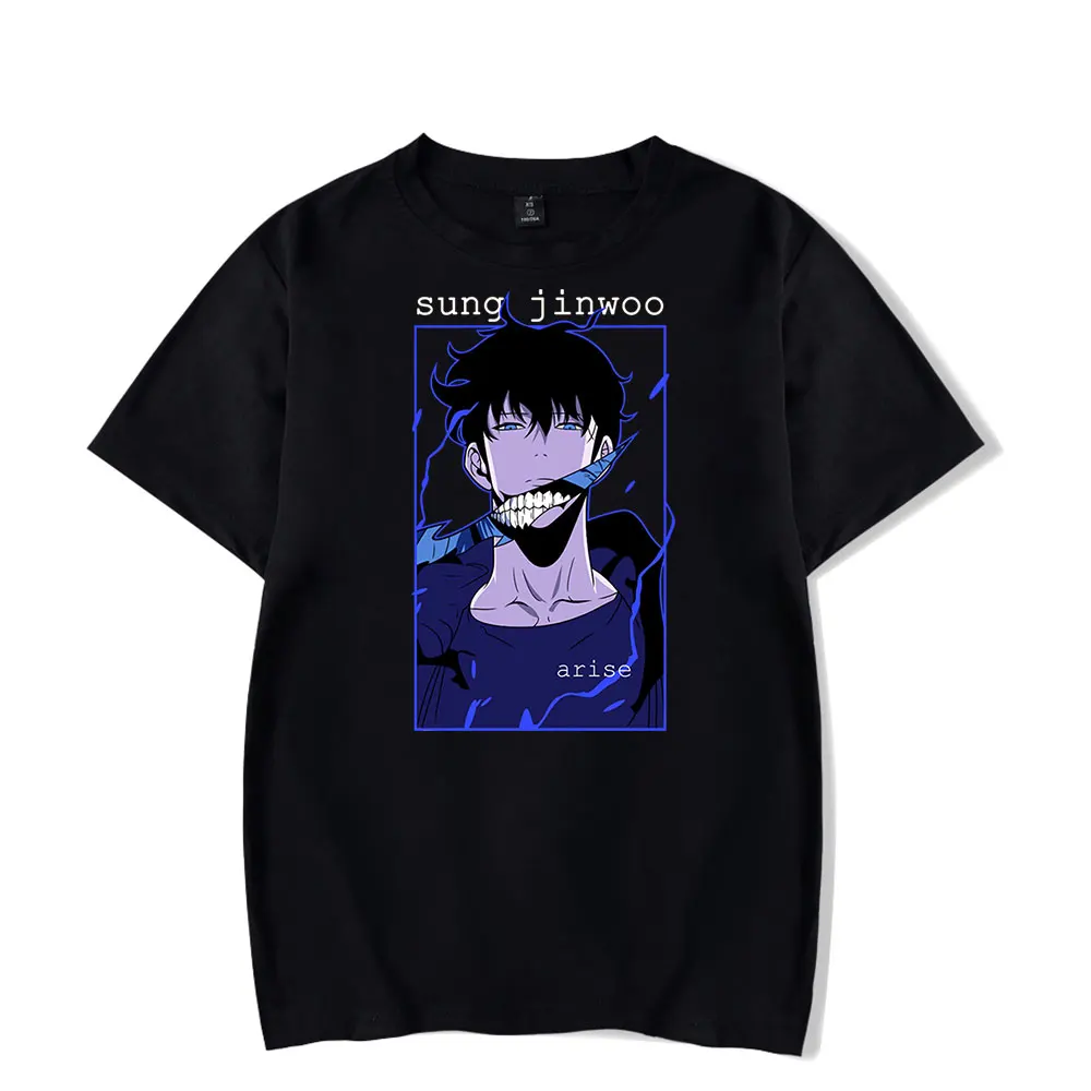 Solo Leveling Sung Jinwoo TShirt Tee Retro Merch T-Shirts Cosplay Women Men Fashion Casual Short Sleeve Gift Top Clothing