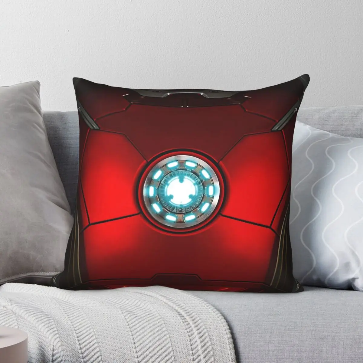 Arc Reactor Vibranium Square Pillowcase Polyester Linen Velvet Printed Zip Decorative Throw Pillow Case Sofa Cushion Cover