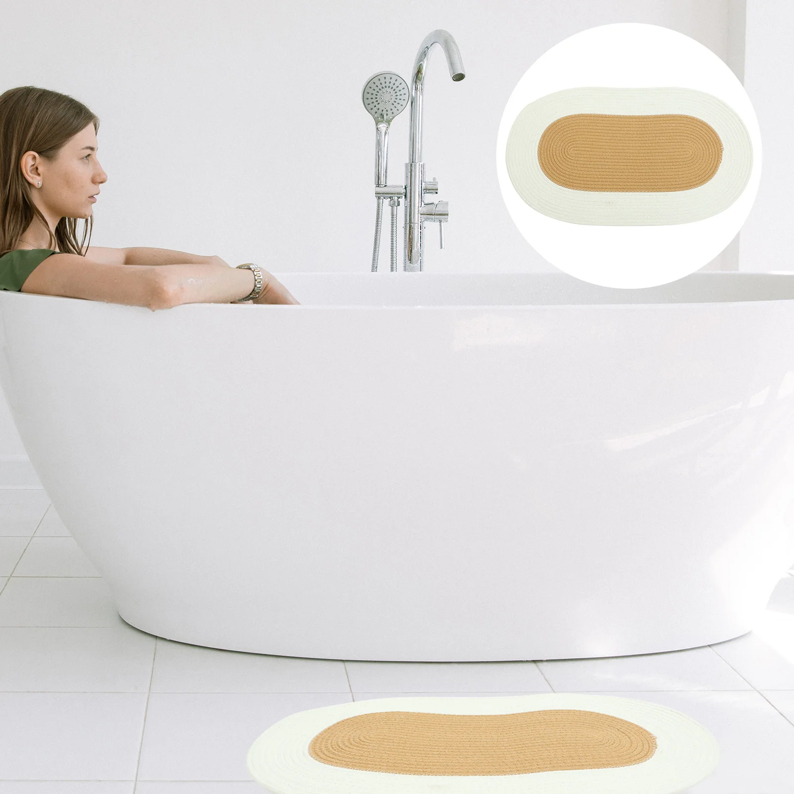 

Anti-Slip Floor Mat Decorative Indoor Door Mat Water-Absorbing Non-Skid Ground Pad For Entryway Bathroom Living Room Home