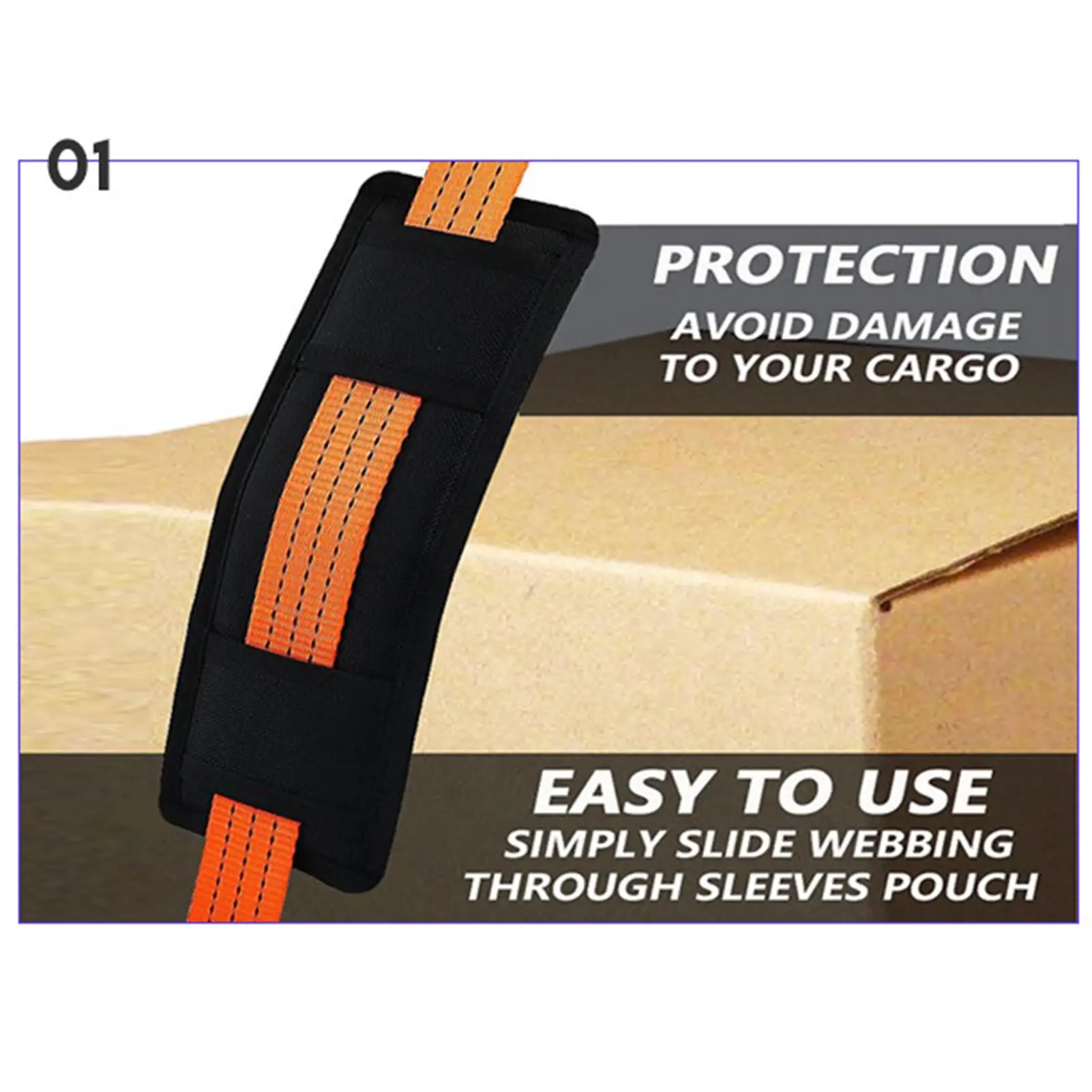 Pelindung Tali Ratchet 2 Buah Pelindung Tali Ratchet Kapal Poliester Penyangga yang Dapat Disesuaikan Saat Transportasi Pindahan Kolam Renang