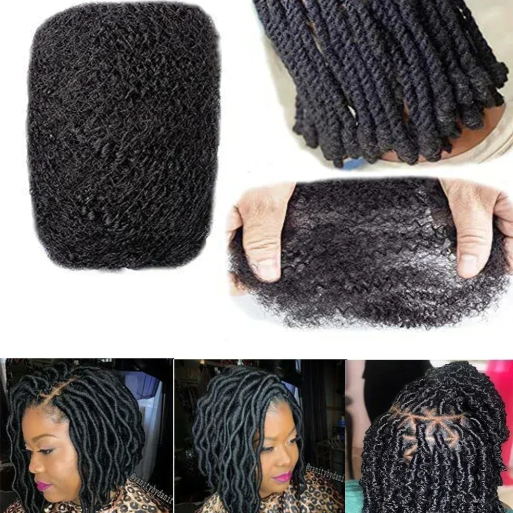 Lolely Dream Spring Twist Afro Kinky Bulk Hair 100% Human Hair For Dreadlocks Twist Braid Hair Extension Natrual Black Color