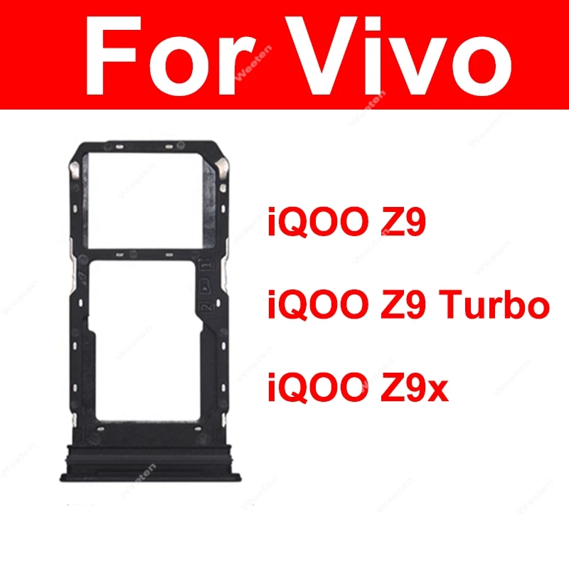 SIM Card Tray Holder For Vivo IQOO iqoo Z9 Z9 Turbo Z9X 5G Sim Card Slot Socket Replacement