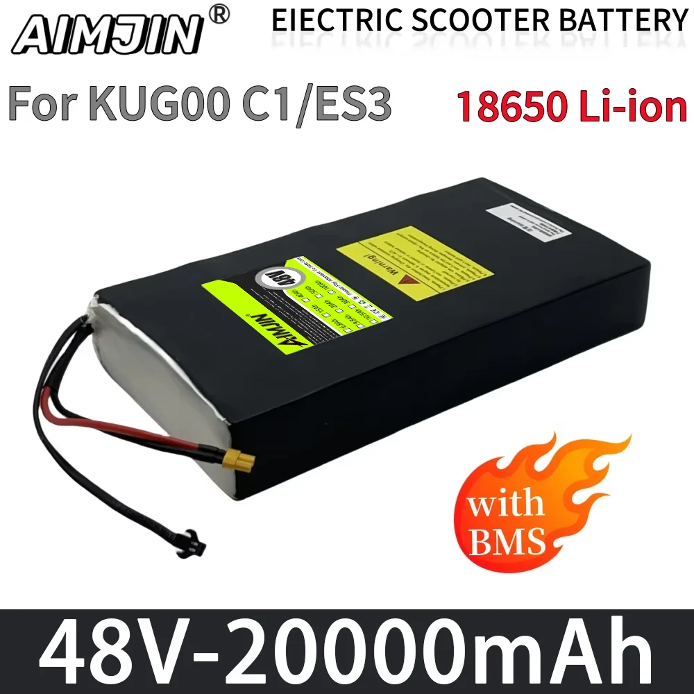 100% Brand New 48V 20AH 13S4P Lithium Battery Pack for Electric Scooter for Kugoo C1 PLUS Electric Scooter