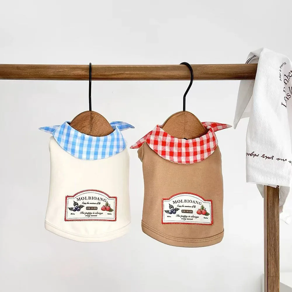 Printemps animal de compagnie maltais bas chemise Teddy marin col gilet Teddy doux pull respirant lettre imprimer chien vêtements