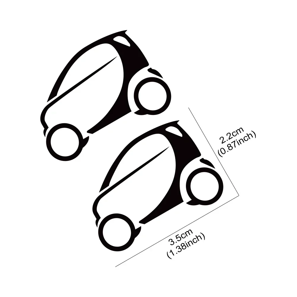 Waterproof Rearview Mirror Door Decal, 2PCS Auto Styling Sticker Compatible with Benz Smart 451 453 Fortwo Forfour Car Decor