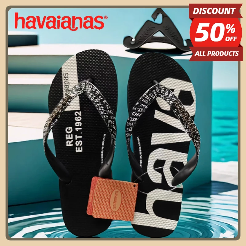 Havaianas men's summer Brazilian beach shoes with anti slip clip on feet