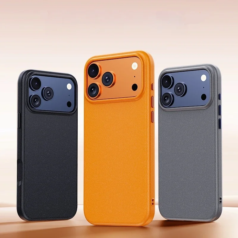 

Fashion Simple Solid Color Phone Case for iPhone 16 17 Pro Max with Built in Magnetic Charging