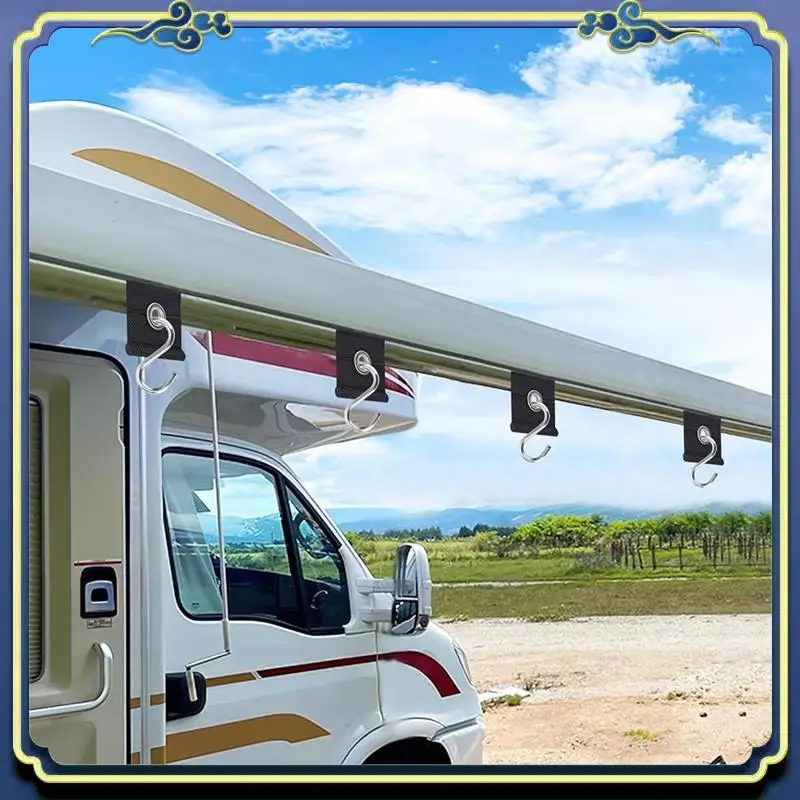 A56P-12PCS RV Awning Hooks Rv Canopy RV Piping Rail Hook Camping Awning Hooks RV Awning Hooks For Piping Rail Awning Hooks