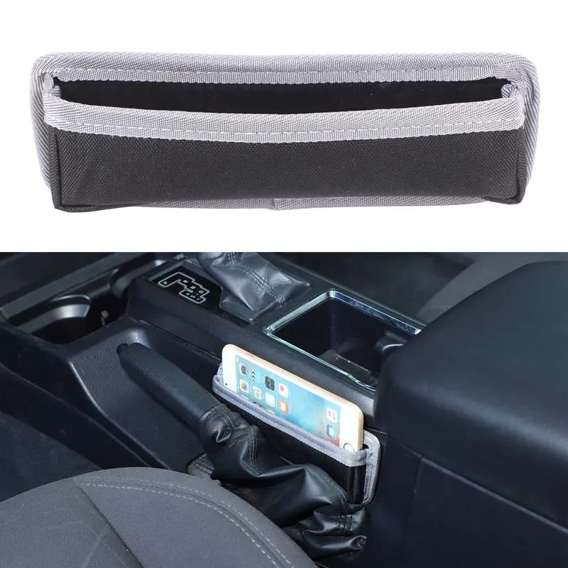 

For Toyota Tacoma 2016-2022 Oxford Cloth Car Gear Shift Handbrake Phone Storage Bag Car Glasses Organizer Bag Accessories