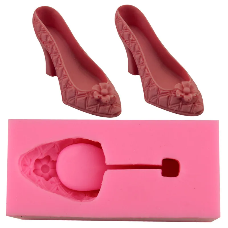 1pcs Patisserie Reposteria Wedding Decoration High Heel Shoes 3D Silicone Cake Mold Pastry Mould Cozinha Cooking Tools Gateau