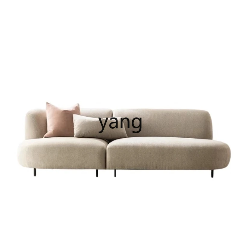 

LH wabi-sabi wind fabric sofa modern living room small apartment three-person sofa