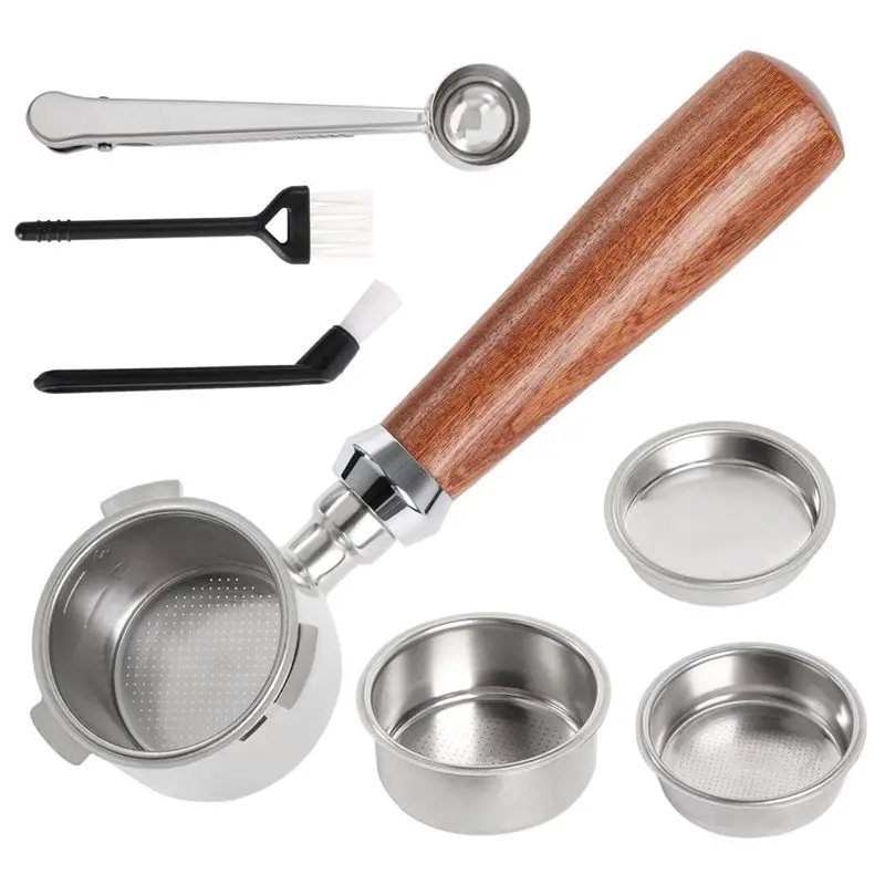 

ABHX-бездонный портафильтр 51 мм, включая корзина для фильтра 1/2/4 чашки, держатель фильтра, совместимый с Delonghi Dedica EC680/EC685