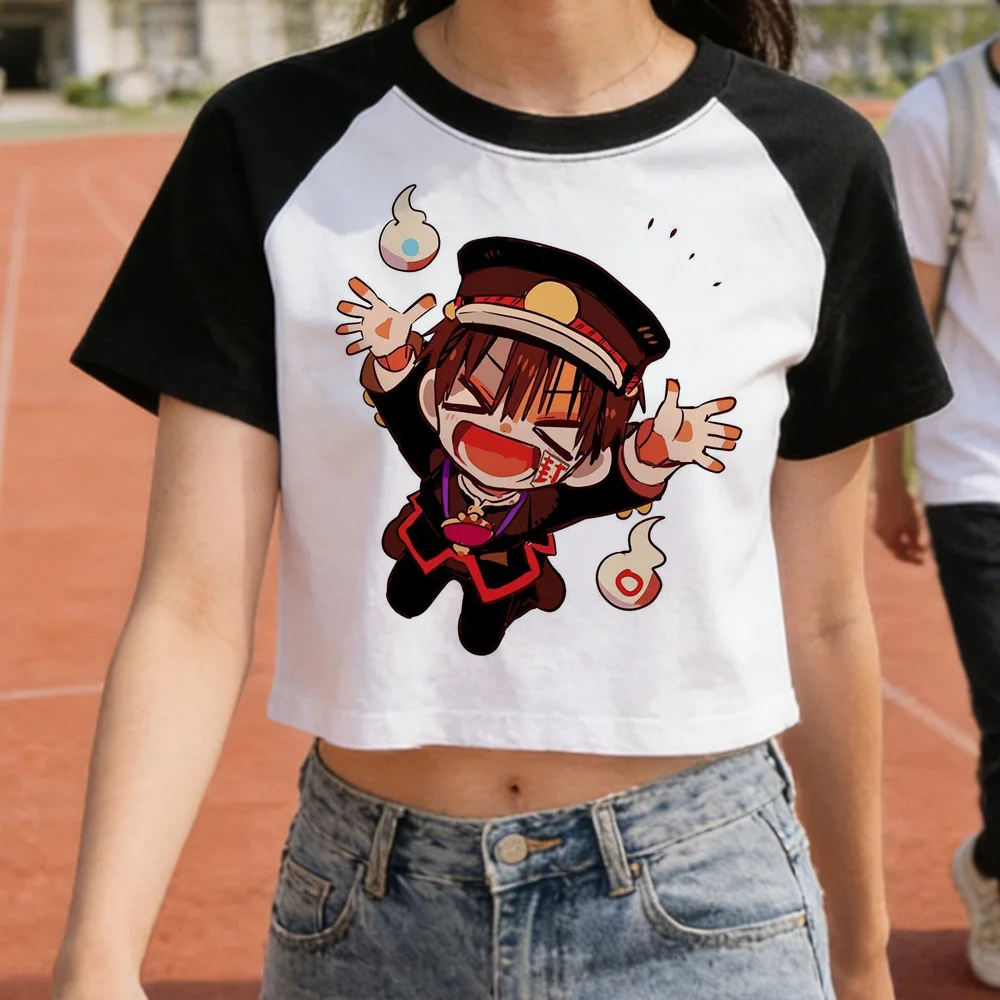 Toilet Bound Hanako Kun crop top female goth emo party gothic t-shirt japan party cheap 2000s manga