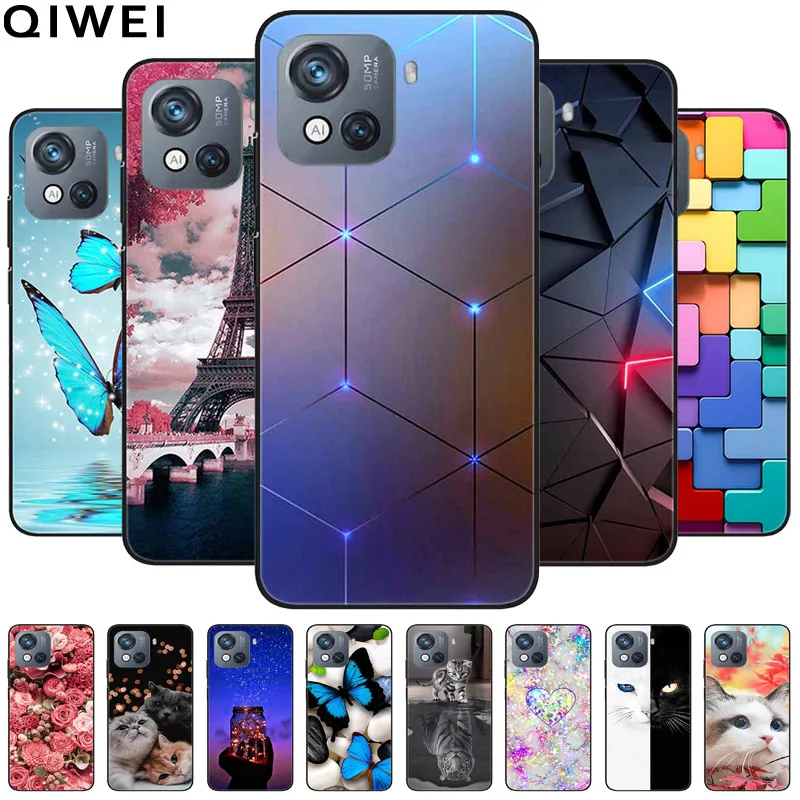 For Oscal C80 Case Cute Soft Silicone Black TPU Phone Cases for Blackview Oscal C80 Protective Back Shells OscalC80 C 80 6.52''
