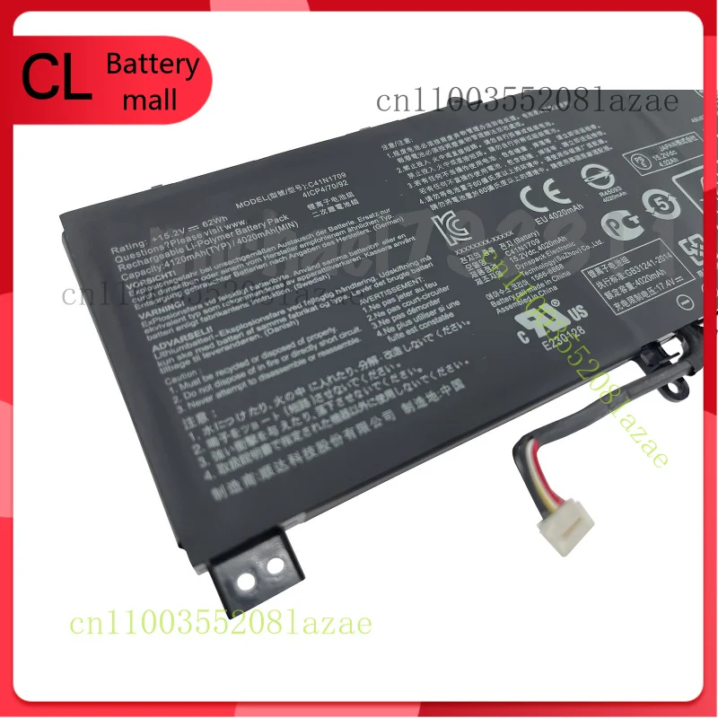 Batteria originale C41N1709 per ASUS ROG Strix GL503VS GL503VS-DH74 GL503VS-EI001T