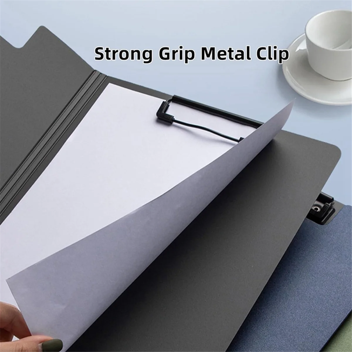 Dual Clip Clipboard Folder, 6-Pack A4 Foldable Clipboard Folder Flip Writing Pad for School Office