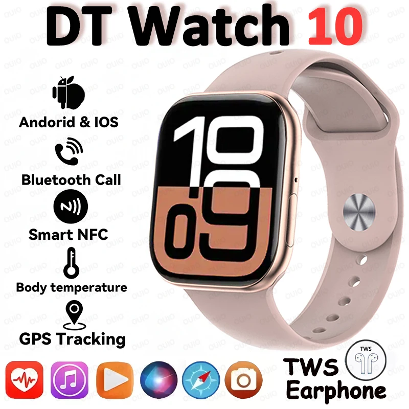 Nouveau DT Watch X Mini montre intelligente 3D Menu vidéo Al voix NFC enregistrement sportif Test de santé AMOLED femmes hommes pour IOS Android Smartwatch