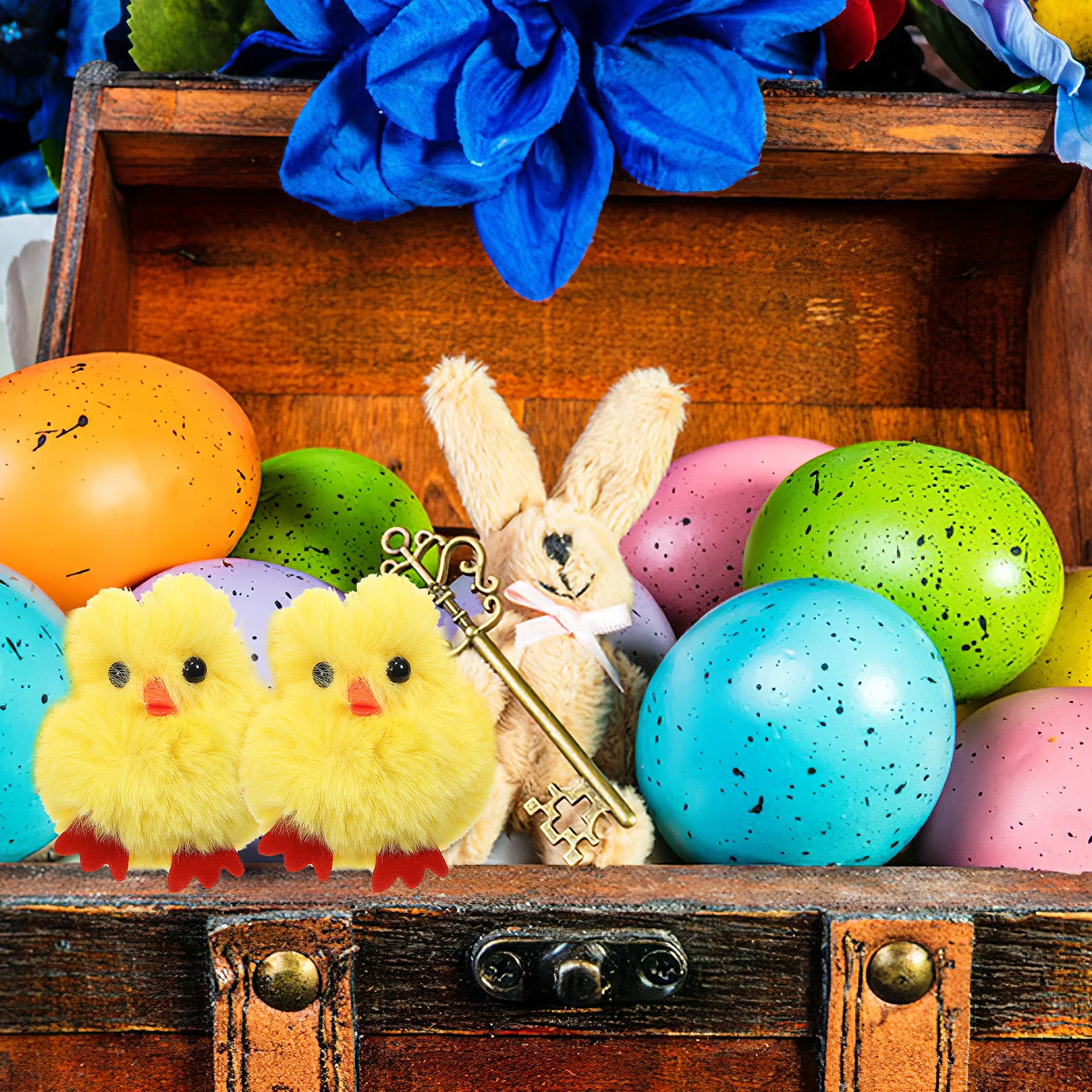 

10Pcs Cute Duck Keychain Adorable Animal Bag Charm for Women Kids Easter Gift Keychains Kawaii Purse Pendant Backpack Decor