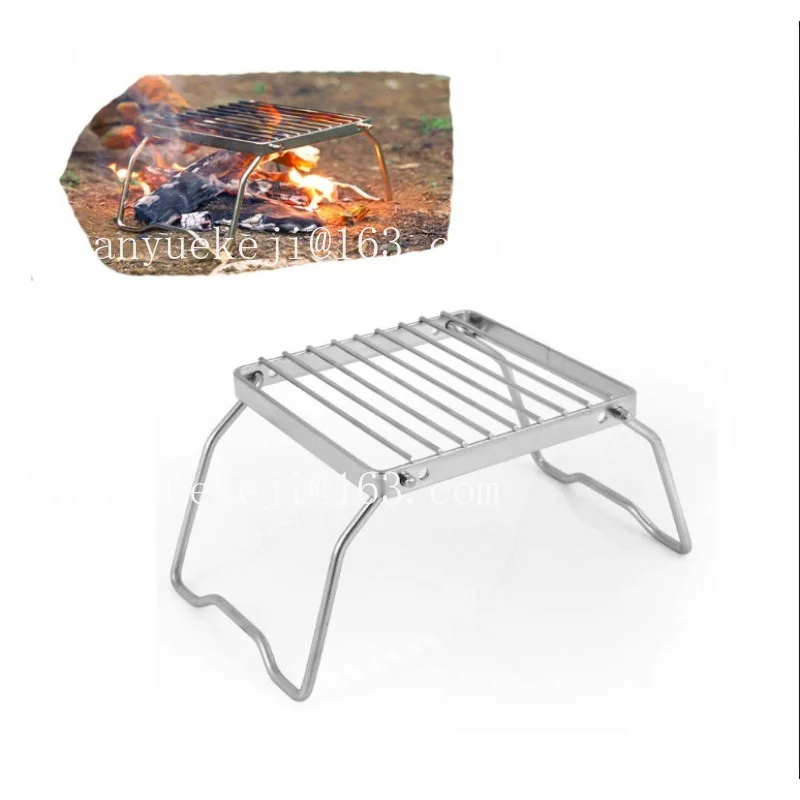 Factory direct salePortable stainless steel grate folding with legs campfire grill
