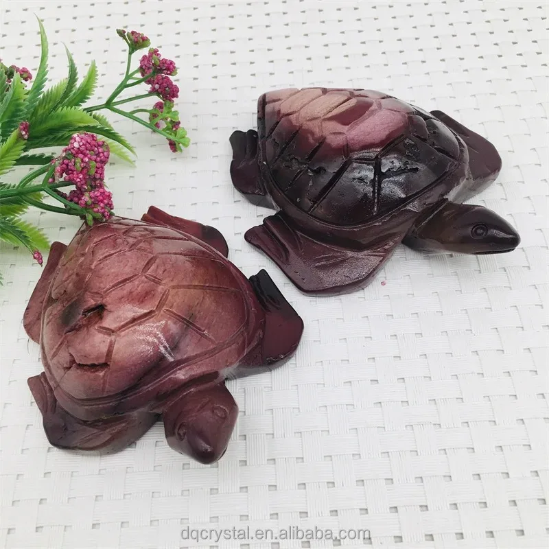 

Оптовая продажа, натуральный драгоценный камень, моокаитовые черепахи, полированные кристаллы, ремесленная резьба, красные черепахи из моокита для украшения дома