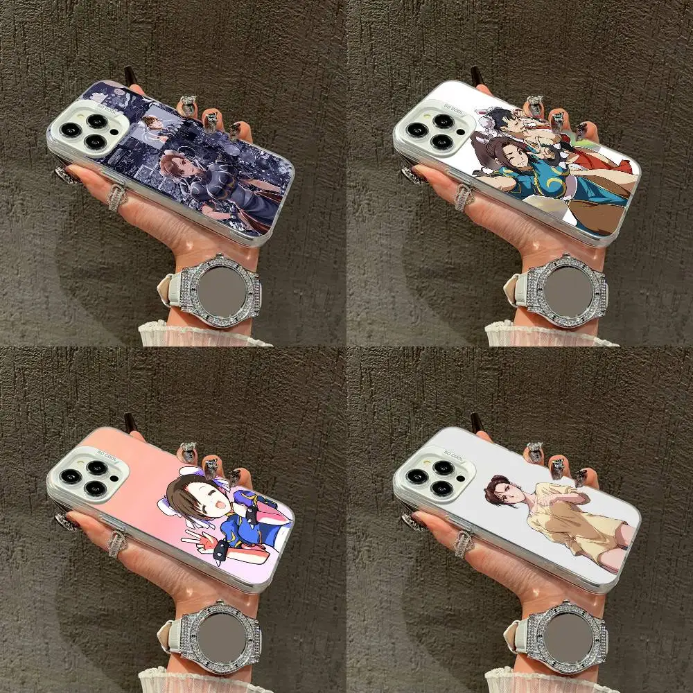 

S-Street Fighter ChunLi Chun Li Phone Case For iPhone 16,15,14,13,12,11,Mini,Pro,E,XS,SE4,MAX White Candy Matte Cover