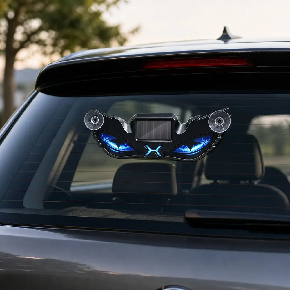 Suction Cup Solar Powered Car Neon Light Solar Powered Rechargeable Cool EYE Ambient Lights Vibration Sensing