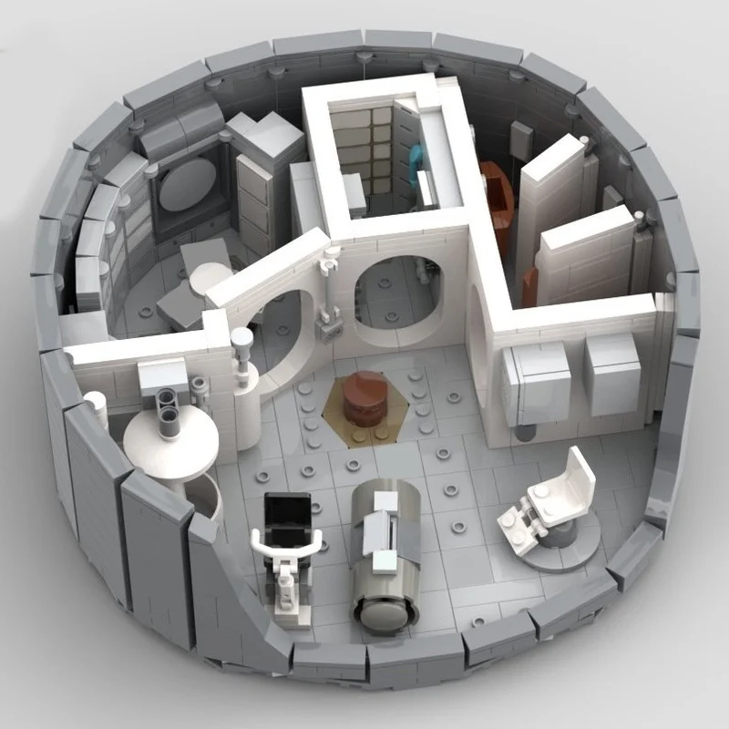 

1048PCS MOC Space Exploration Skylab Orbital Workshop Crew Quarters DIY Model Building Blocks Birthday Toys Gift