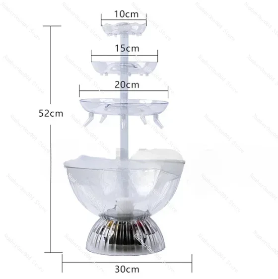 3-Tier Wine Champagne Party Fountain Red Wine Dispenser Juice Drink Beer Waterfall Machine 110V/ 220V