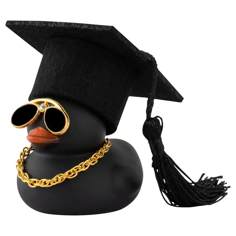 

Car Rubber Duck, Duck Decoration Dashboard with Sun Hat Necklace Sunglasses for Car Dashboard Decorations