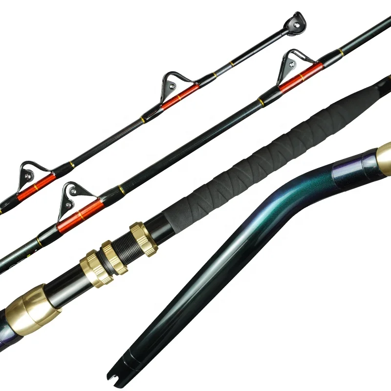 

XDL OEM 1.68m 1 Section Trolling Rods Saltwater Boat Pole Carbon Fiber Trolling Big Game Fishing Rod