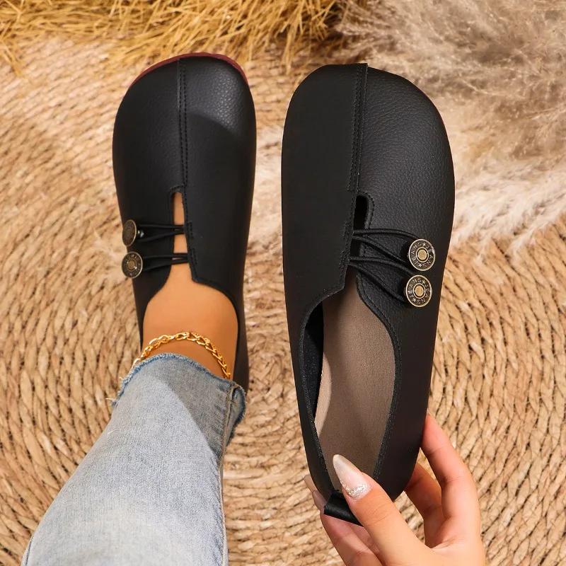 Summer Genuine Leather Women Shoes New Off White Non-slip Mommy Shoes Woman Flats Fashion Ladies Casuals Shoes Zapatos De Mujer