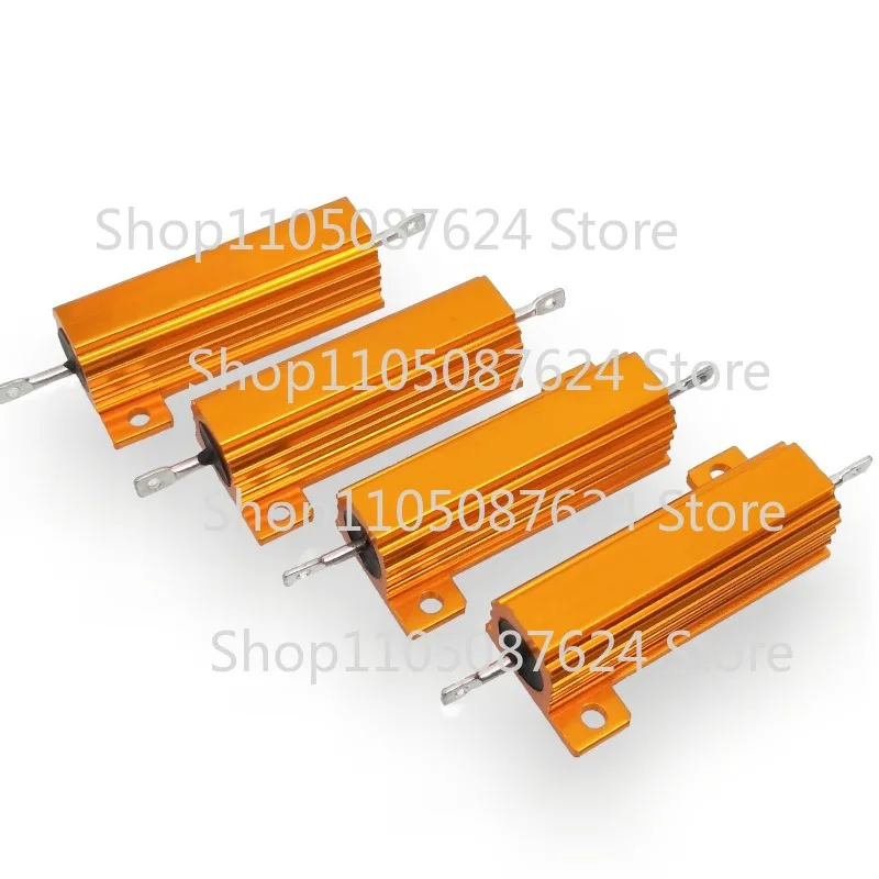 MMZ 4pcs 3.9 ohm 3R9 50W Watt Aluminum Housed Metal Case Wirewound Resistor