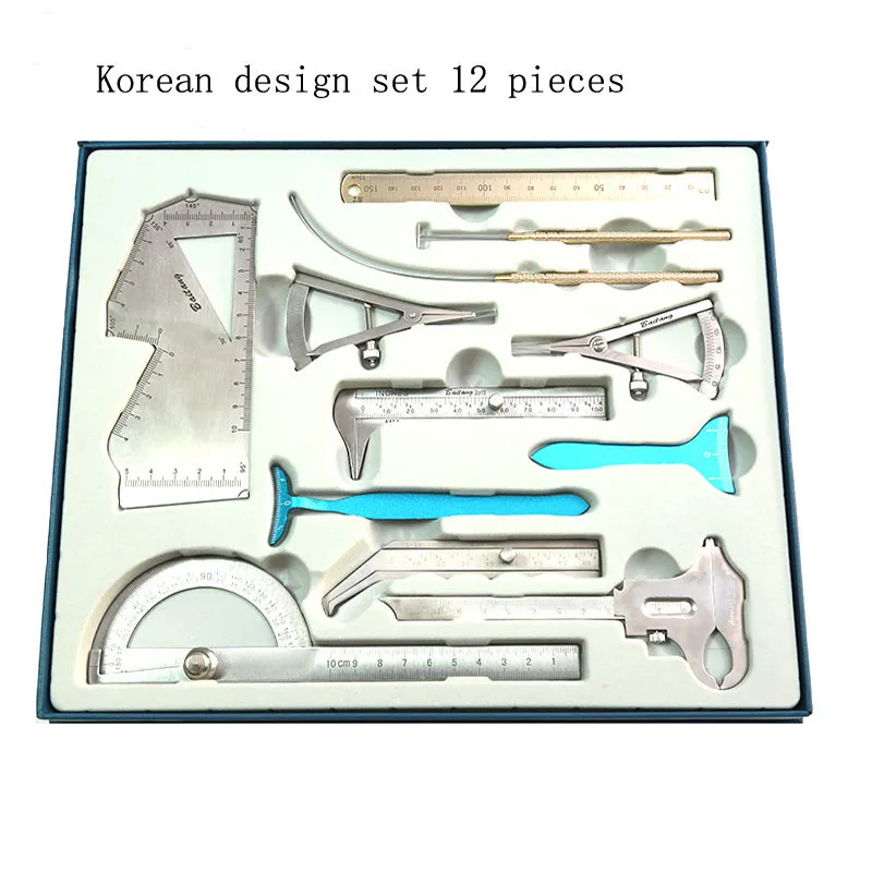 Koreanische Gesichts gestaltung Set Kunststoff Design Lineal Set Doppel Augenlid Nase Instrument Messung Kosmetikerin Beratung Set