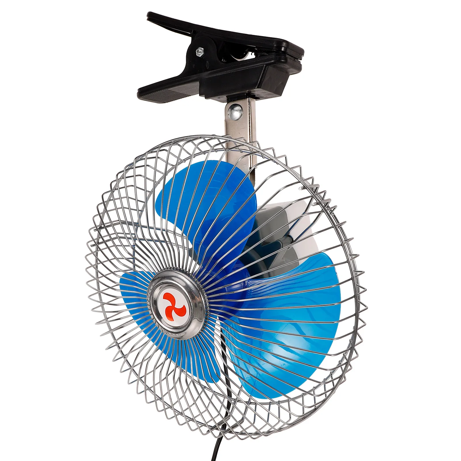 

8 Inch Electric Fan Clip-on Oscillating Cooling Portable 12V Cigarette Lighter Powered Dashboard Mountable Car Truck Boat RV Use