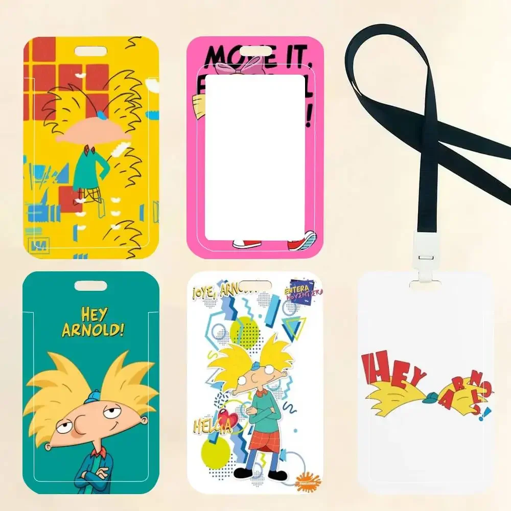

Hey Arnold TV Series ID Card Holder Neck Strap Pendant Door Badge Holder Lanyards Keychain Work Credential