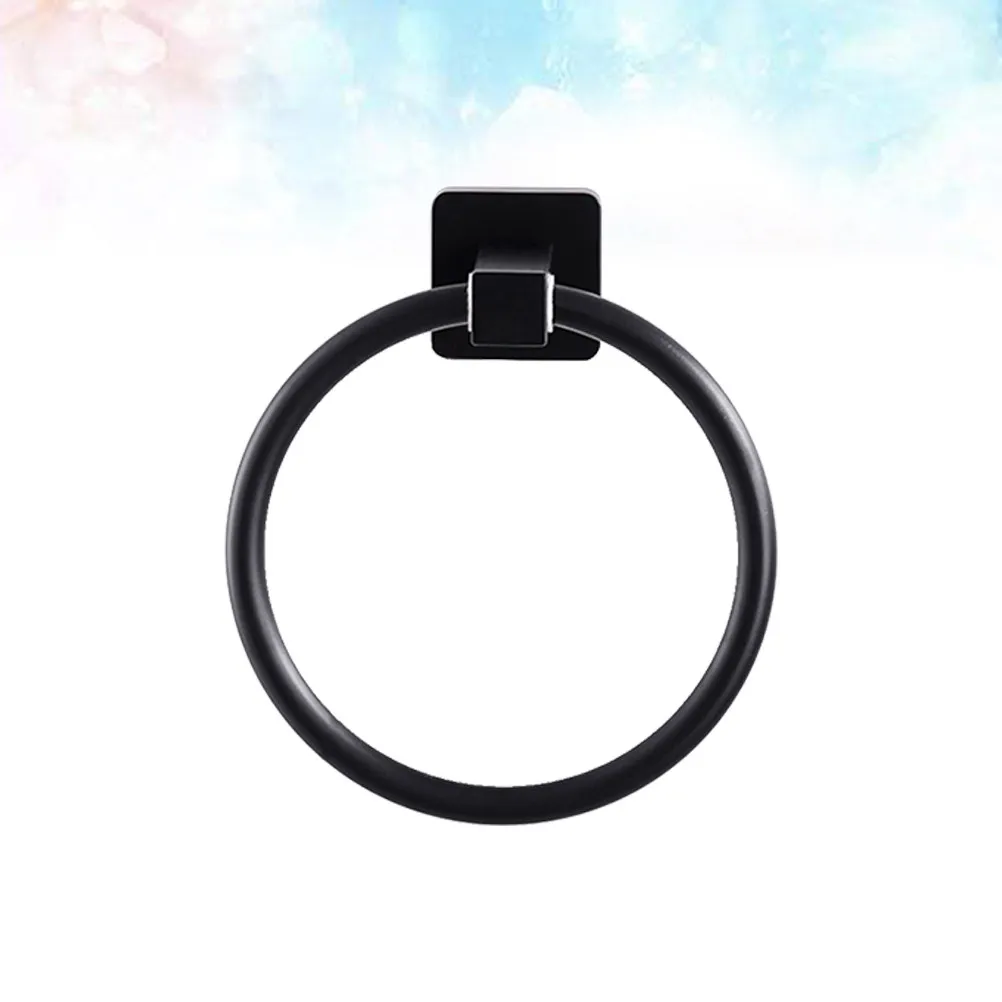 

Aluminum Towel Ring Wall Mount Punch Free Bathroom Towel Rack for Home Hotel School Public Toilet Elegant Simple Design Easy