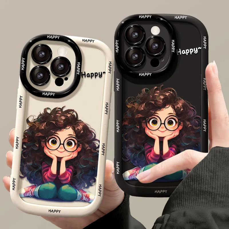 Cool Girl Phone Case For iPhone 11 Funda Silicone iPhone 13 14 15 12 Pro Max XR X XS 7 8 Plus 15pro 13pro Shockproof Cover Capa