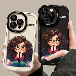 Cool Girl Phone Case For iPhone 11 Funda Silicone iPhone 13 14 15 12 Pro Max XR X XS 7 8 Plus 15pro 13pro Shockproof Cover Capa